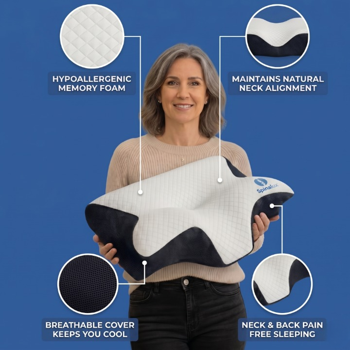 Spinalux™ — Six-Zone Ergonomic Pillow for Neck & Shoulder Pain Relief